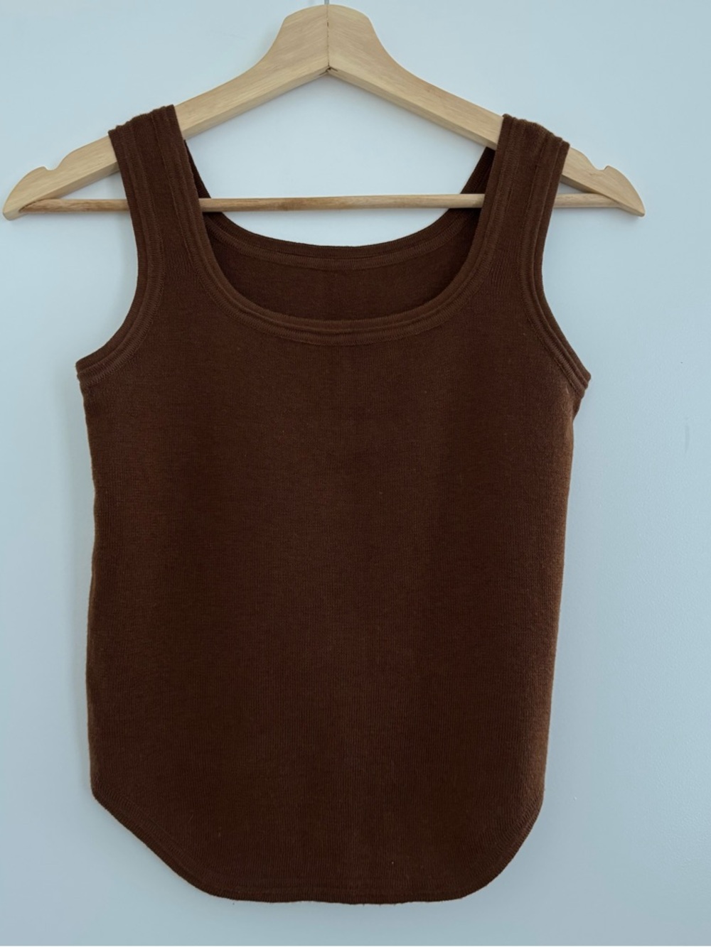Brown Knit Tank Top - Women